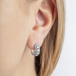 1.00 carats diamants créoles or gris 750/18 ct Ø 13mm - OR-69278-WG