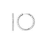 1.00 Karat Diamant-Kreolen 750/18 K Weissgold Ø 20mm - OR-69444-WG