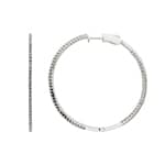 1.00 carats diamants créoles or gris 750/18 ct Ø 42mm