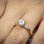 1.00 Karat GIA-Diamant Verlobungsring 750/18 K Gelbgold in 6-Griff - CGSO002-0100-GG