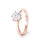 1.00 Karat GIA-Diamant Verlobungsring 750/18 K Roségold, 6-Griff