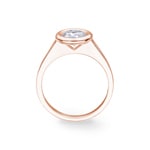 1.00ct GIA Diamond Engagement Ring 750/18 K Rose Gold Bezel Set - CGSO003-0100-RG
