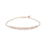 1.00ct Diamond Bracelet 750/18 K Rose Gold