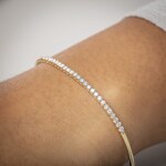 1.00 Karat Diamantarmreif geschwungen 750/18 K Gelbgold - AR-69185-GG