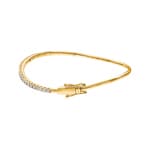 1.00 Karat Diamantarmreif geschwungen 750/18 K Gelbgold - AR-69185-GG