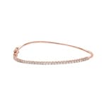 1.00 Karat Diamantarmreif geschwungen 750/18 K Roségold