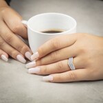 1.00 Karat Diamanten Damenring 750/18 K Weissgold - RI-69194-WG