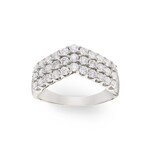 1.00 Karat Diamanten Damenring 750/18 K Weissgold - RI-69194-WG