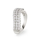 1.00ct Diamond Ring 750/18 K White Gold