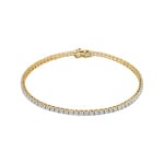 1.00 carats diamants bracelet rivière or jaune 750/18 ct