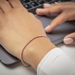 1.00 Karat Diamanten Tennisarmband 750/18 K Roségold - AR-69482-RG