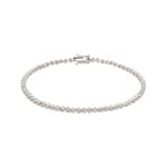 1.00 carats diamants bracelet rivière or gris 750/18 ct
