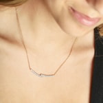 1.00 carats diamants collier or jaune 750/18 ct - KE-69199-GG