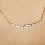 1.00 carats diamants collier or jaune 750/18 ct - KE-69199-GG