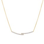 1.00 carats diamants collier or jaune 750/18 ct