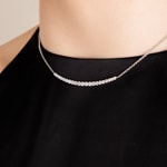 1.00ct Diamond Necklace 750/18 K White Gold - KE-69166-WG