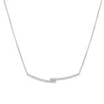 1.00 Karat Diamantencollier 750/18 K Weissgold