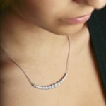 1.00 carats diamants collier or gris 750/18 ct - KE-69312-WG