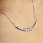 1.00 carats diamants collier or gris 750/18 ct - KE-69312-WG