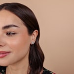 1.00ct Diamond Stud Earrings 750/18 K White Gold 9mm - OR-69306-WG