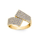 1.00ct Diamond Ring 750/18 K Yellow Gold - RI-23710-GG