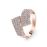1.00 Karat Diamantring 750/18 K Roségold
