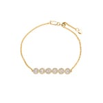 1.00ct Diamond Halo Bracelet 750/18 K Yellow Gold