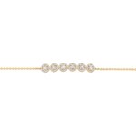 1.00ct Diamond Halo Bracelet 750/18 K Yellow Gold - AR-69526-GG