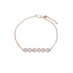 1.00ct Diamond Halo Bracelet 750/18 K Rose Gold