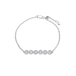 1.00ct Diamond Halo Bracelet 750/18 K White Gold