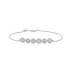 1.00 carats diamants bracelet halo or gris 750/18 ct