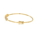 1.00ct Diamond Halo Bangle 750/18 K Yellow Gold - AR-69528-GG