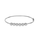 1.00 Karat Halo Diamantarmreif 750/18 K Weissgold