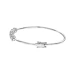 1.00ct Diamond Halo Bangle 750/18 K White Gold - AR-69528-WG