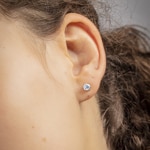 1.00 carats diamants GIA clous d'oreilles solitaire or jaune 750/18 ct en 6 griffes - CGOR002-050-GG