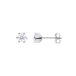 1.00 Karat Solitär GIA-Diamantohrstecker 750/18 K Weissgold, 6-Griff