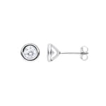 1.00 Karat Solitär GIA-Diamantohrstecker 750/18 K Weissgold, Zargenfassung