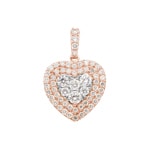 1.01 Karat Diamant-Herzanhänger 750/18 K Roségold