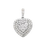1.01 Karat Diamant-Herzanhänger 750/18 K Weissgold