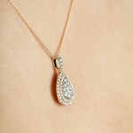 1.01 Karat Diamantanhänger 750/18 K Gelbgold - AN-69288-GG