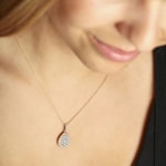 1.01 Karat Diamantanhänger 750/18 K Gelbgold - AN-69288-GG