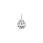 1.01 Karat Diamantanhänger 750/18 K Weissgold