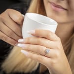 1.01ct Diamond Halo Engagement Ring 750/18 K Yellow Gold - RI-69293-GG