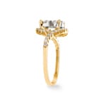 1.01ct Diamond Halo Engagement Ring 750/18 K Yellow Gold - RI-69293-GG