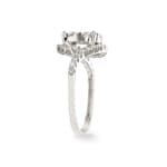 1.01ct Diamond Halo Engagement Ring 750/18 K White Gold - RI-69293-WG