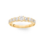 1.01 carats diamants bague mémoire or jaune 750/18 ct - RI-69853-GG