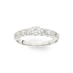 1.01 carats diamants bague mémoire or gris 750/18 ct - RI-69853-WG