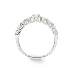 1.01 carats diamants bague mémoire or gris 750/18 ct - RI-69853-WG