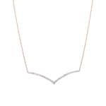 1.01 carats diamants collier or rosé 750/18 ct