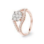 1.01ct Diamond Ring 750/18 K Rose Gold